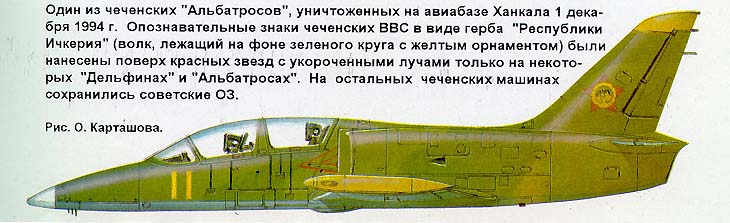 Чеченский Л-39 "Альбатрос" /Рисунок О.Карташова/